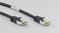CAT 8.1 patch cable, S / FTP (PiMF), black, 0.25 m