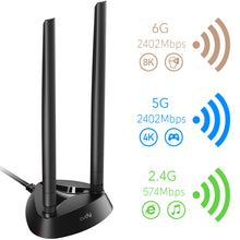 Load image into Gallery viewer, Cudy AX5400 Wi-Fi 6E Bluetooth 5.3 PCI-E Adapter
