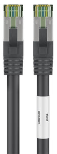 CAT 8.1 patch cable, S / FTP (PiMF), black, 0.25 m