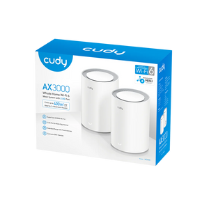 Cudy AX3000 Dual Band 2.5GB Wi-Fi 6 Mesh System (2 Pack)