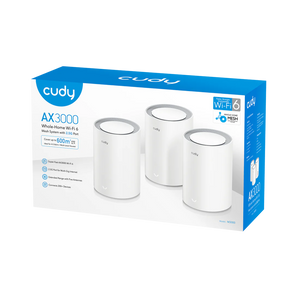 Cudy AX3000 Dual Band 2.5GB Wi-Fi 6 Mesh System (3 Pack)