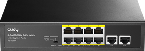 Cudy 8 Port 100M PoE+ Switch + 2 Uplink 120W