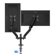 Load image into Gallery viewer, AOC AD110DX DUAL ARM UP TO 27&quot; USB HUB 2 - 9KG EACH GAS SPRI109
