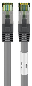 CAT 8.1 patch cable, S / FTP (PiMF), gray, 0.5 m