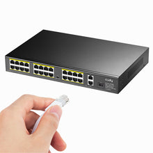 Load image into Gallery viewer, Cudy 24 Port 100M PoE+ Switch + 2 GB Uplink + SFP 300W
