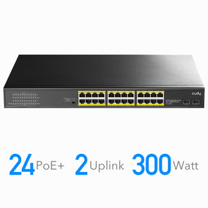 Cudy 24 Port Gigabit PoE Switch + 2 SFP 300W