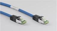CAT 8.1 patch cable, S / FTP (PiMF), blue, 0.25 m