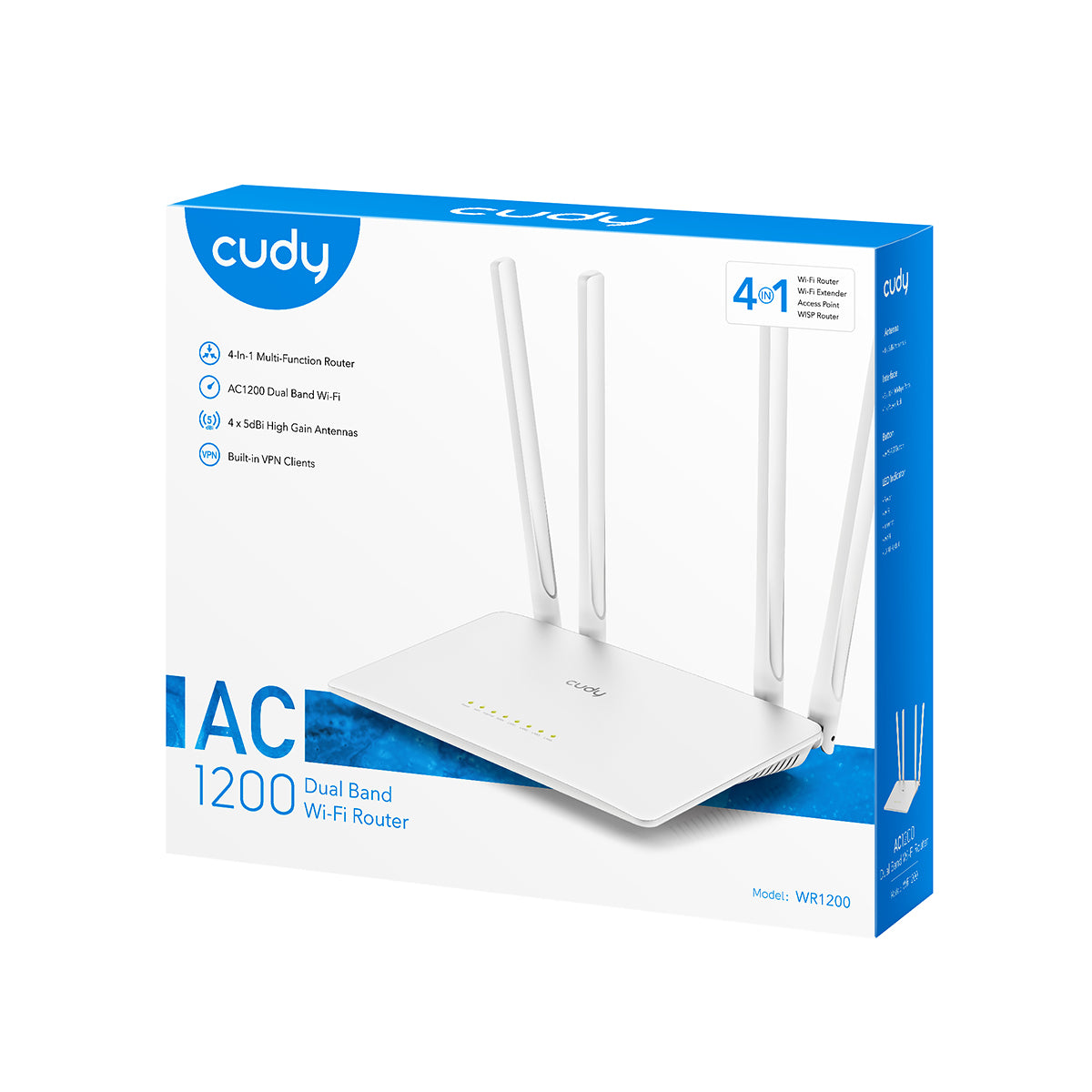Cudy 1200mbps WiFi Router WR1200 – Freesat.ie