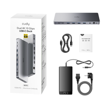 Load image into Gallery viewer, Cudy Dual 4K 10 Gbps USB-C Dock
