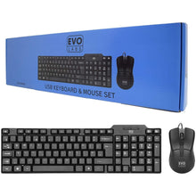 Charger l&#39;image dans la galerie, EVO LABS CM-500UK USB KEYBOARD AND MOUSE SET -
