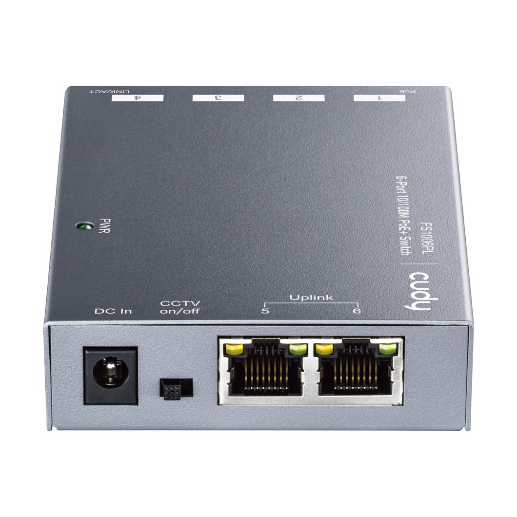 Cudy Compact 6 Port 100M PoE+ Switch 60W
