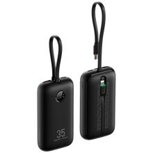Load image into Gallery viewer, Veger 10,000mAh Powerbank, PD35W, Built In USB-C / Lightning Cables
