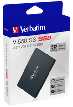 Load image into Gallery viewer, Verbatim 49352 2.5&quot; SSD SATA III 512GB (Vi550 S.3).

