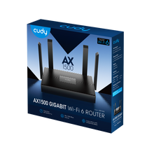 Load image into Gallery viewer, Cudy AX1500 Gigabit WiFi 6 Router WR1500

