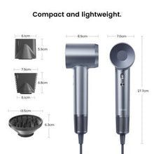 Load image into Gallery viewer, Laifen Swift Special - High Speed Hairdryer with 3 Nozzles (Silver Blue)
