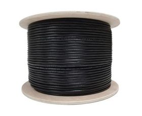 Black Satellite Cable RG6 200m Wooden Drum