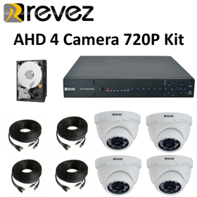 AHD 4 Camera Kit 720P Bullet 3.6mm