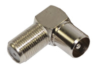 F' to Co-ax Right Angled Adapter