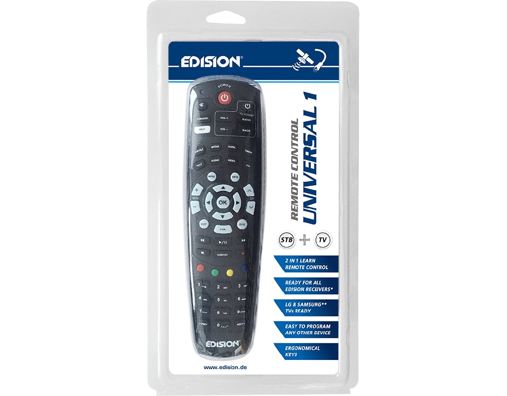 Edision-Remote Control Unit- UNIVERSAL 1 Blister – Freesat.ie