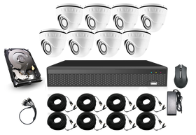 Revez 8 Channel CCTV Kit (8 x 5MP Cameras + 1TB HDD)