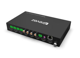 Revez 4x4 HDMI Matrix Switch (4K@60Hz, Audio Extraction/Control, HDMI 2.0)