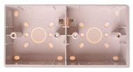 Twin Gang Patress Box with Earth Terminal (32mm Depth)