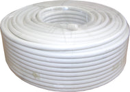 50m RG6 Satellite Downlead WHITE