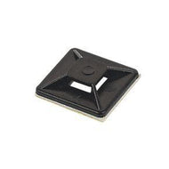 Black Adhesive Cable Tie Mounts (100pcs)