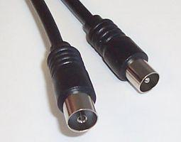Coaxial Jack to Coaxial Plug Fly Lead (1.5m - Black)