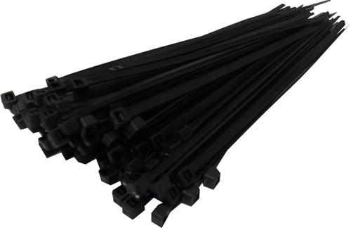 SAC Cable Ties 4.8mm x 200mm BLACK  - pack of 100