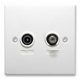 TV/SAT Diplexed Wall Plate (Screened)