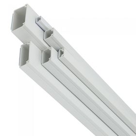 thumbnail image 2 of 38mm X 38mm PVC Mini Trunking / Conduit Duct - Screw-Fit Cable Management, Pick Your Length 2 of 14