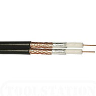 1m Twin RG6 Satellite Cable (Black or White)